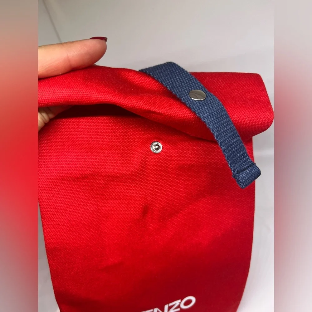 Kenzo Parfums red generous organic cotton pouch